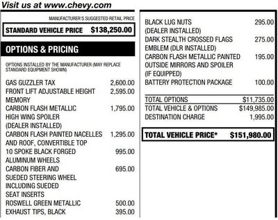 2026 Chevrolet Corvette Z06 3LZ