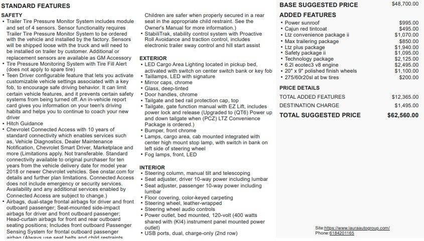 2019 Chevrolet Silverado 1500 LTZ