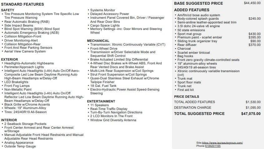 2023 Nissan Maxima Platinum