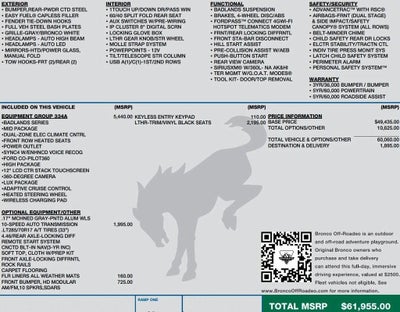 2023 Ford Bronco Badlands 4 Door Advanced 4x4