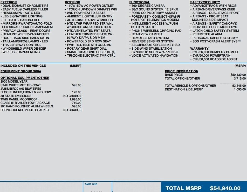 2020 Ford Explorer Limited 4WD