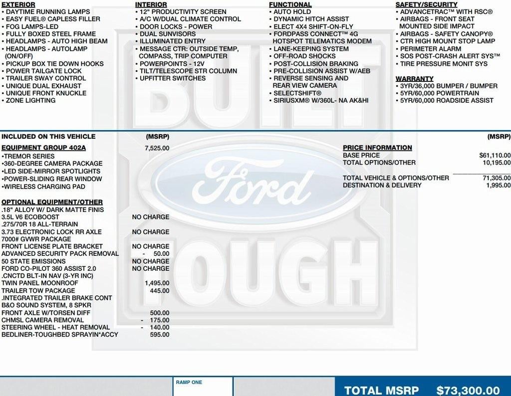 2023 Ford F-150 Tremor 4WD SuperCrew 5.5' Box