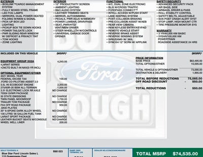 2021 Ford F-150 LARIAT 4WD SuperCrew 5.5' Box
