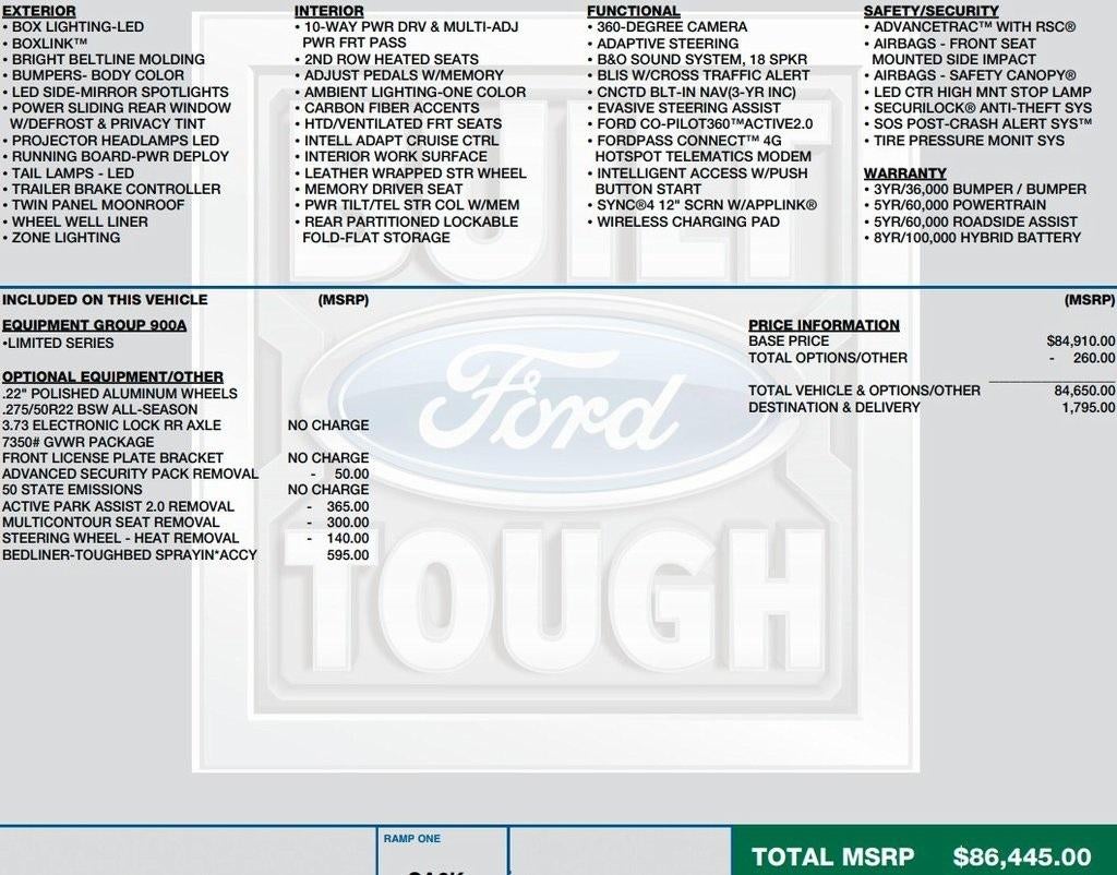 2023 Ford F-150 Limited 4WD SuperCrew 5.5' Box