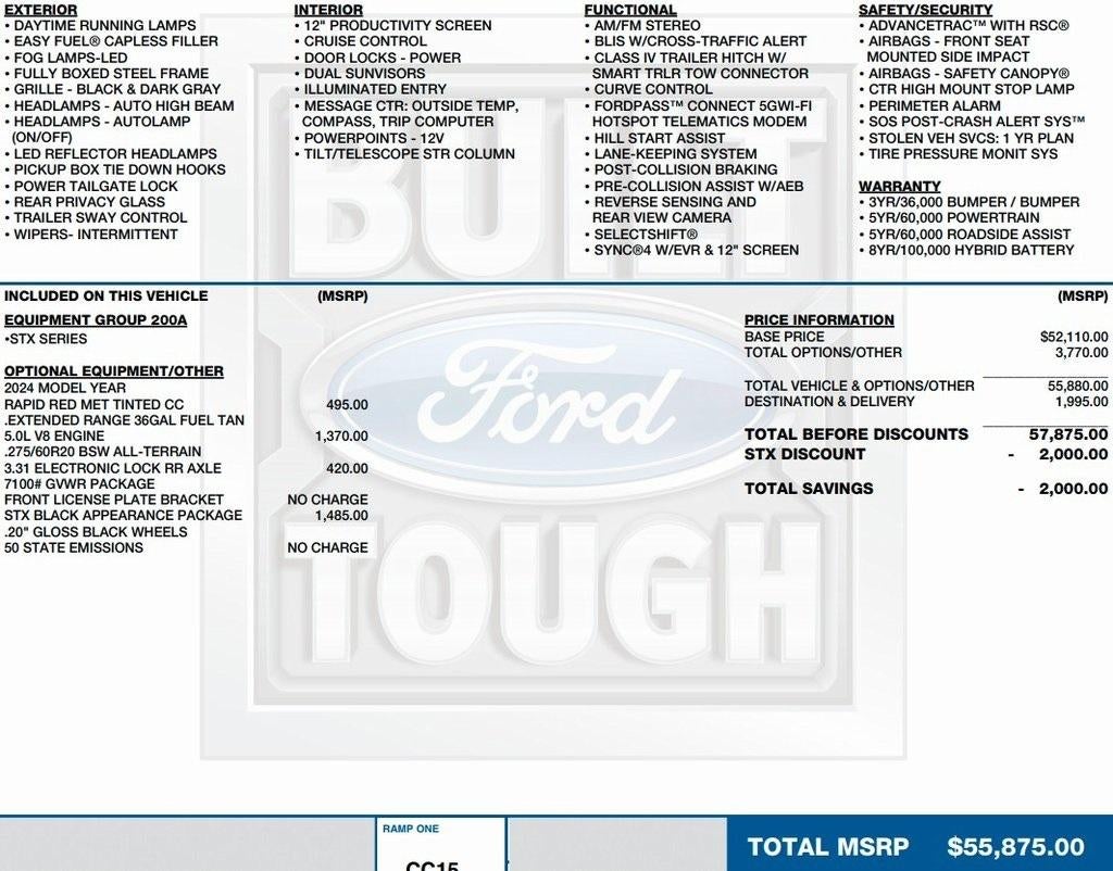 2024 Ford F-150 STX 4WD SuperCrew 5.5' Box