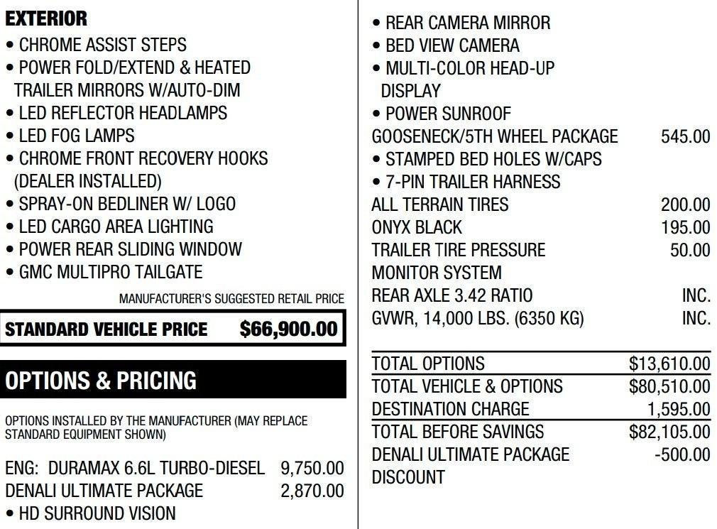 2020 GMC Sierra 3500HD Crew Cab Long Box 4-Wheel Drive Denali