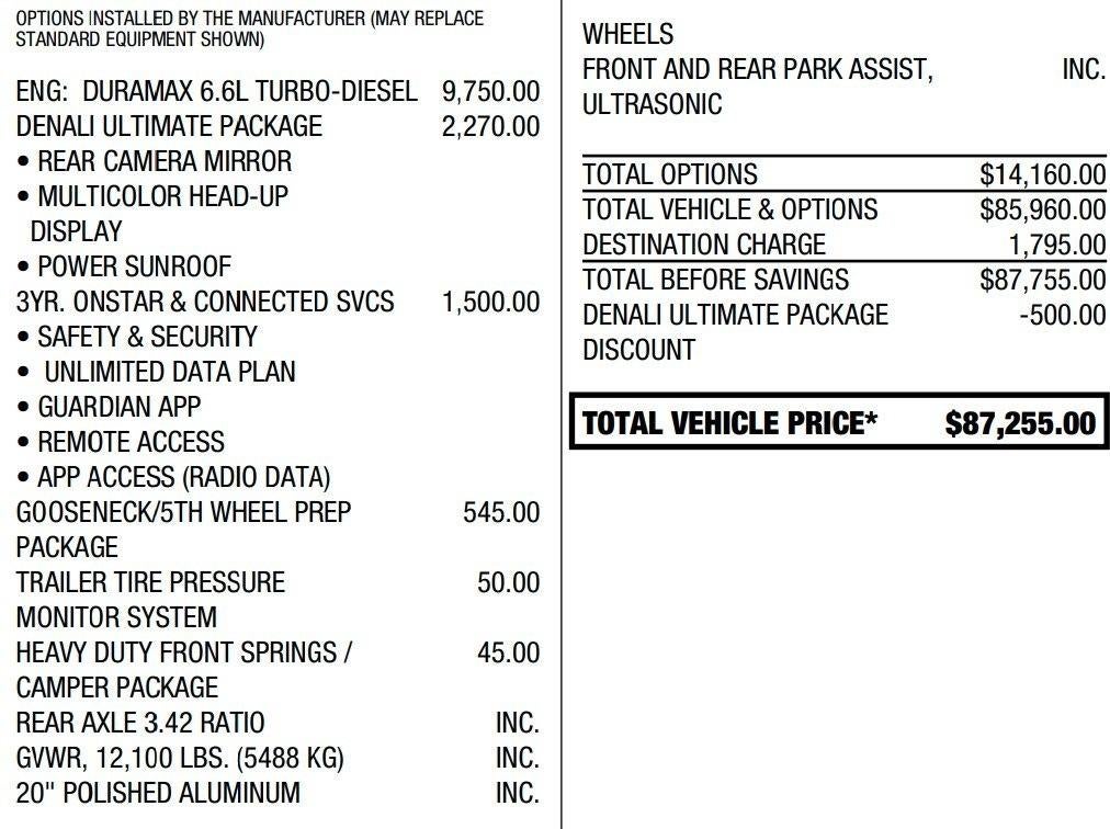 2023 GMC Sierra 3500HD Crew Cab Standard Box 4-Wheel Drive Denali