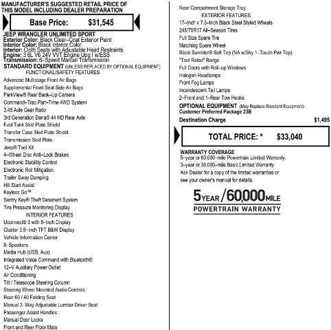 2019 Jeep Wrangler Unlimited Sport 4x4