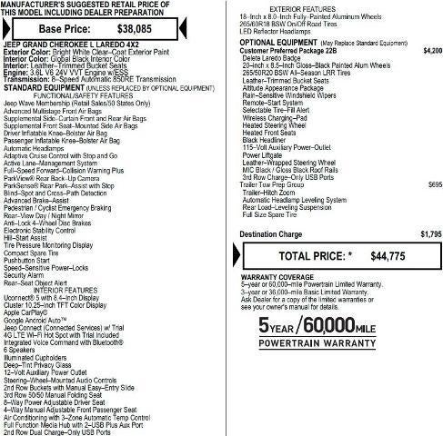 2021 Jeep Grand Cherokee L Altitude 4x2