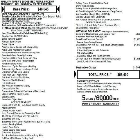 2022 Jeep Grand Cherokee L Limited 4x4