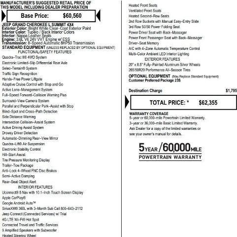 2025 Jeep Grand Cherokee L Summit 4x4