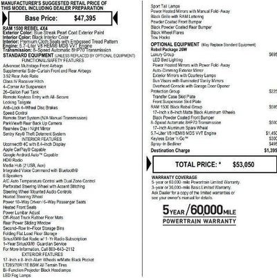 2018 RAM 1500 Rebel Crew Cab 4x4 5'7' Box