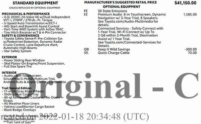 2022 Toyota 4Runner Trail Special Edition