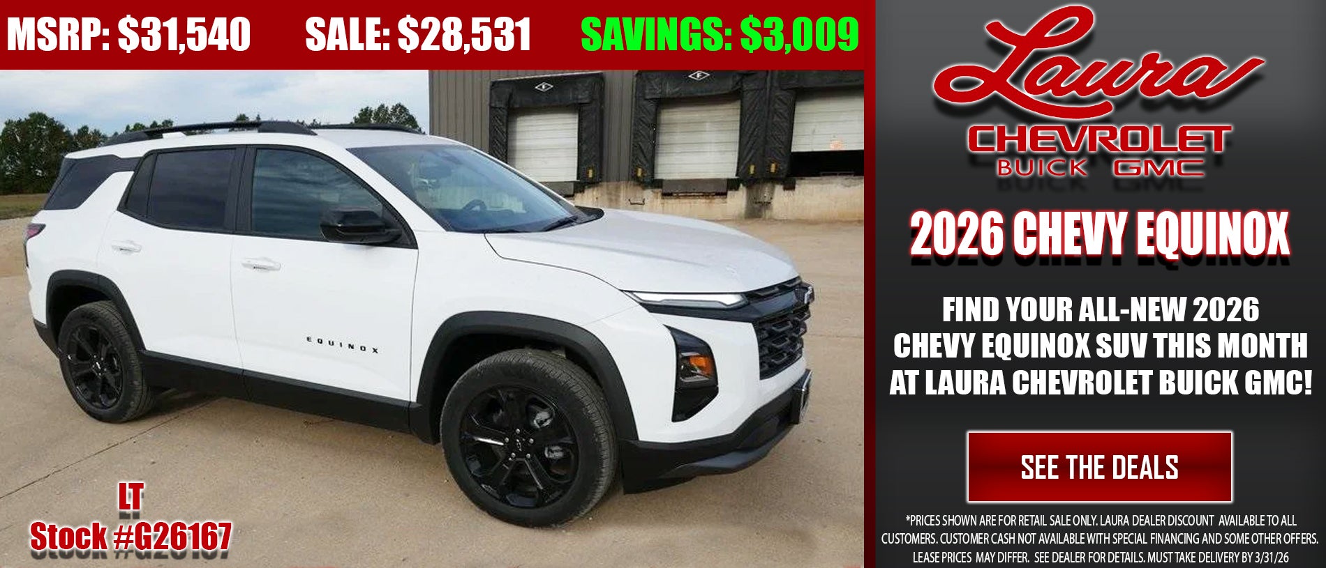 Search Chevrolet Equinox Inventory at Laura