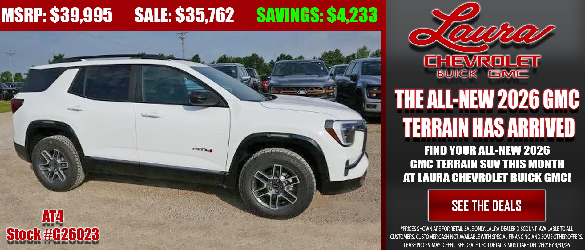 Search the all new GMC Terrain at Laura