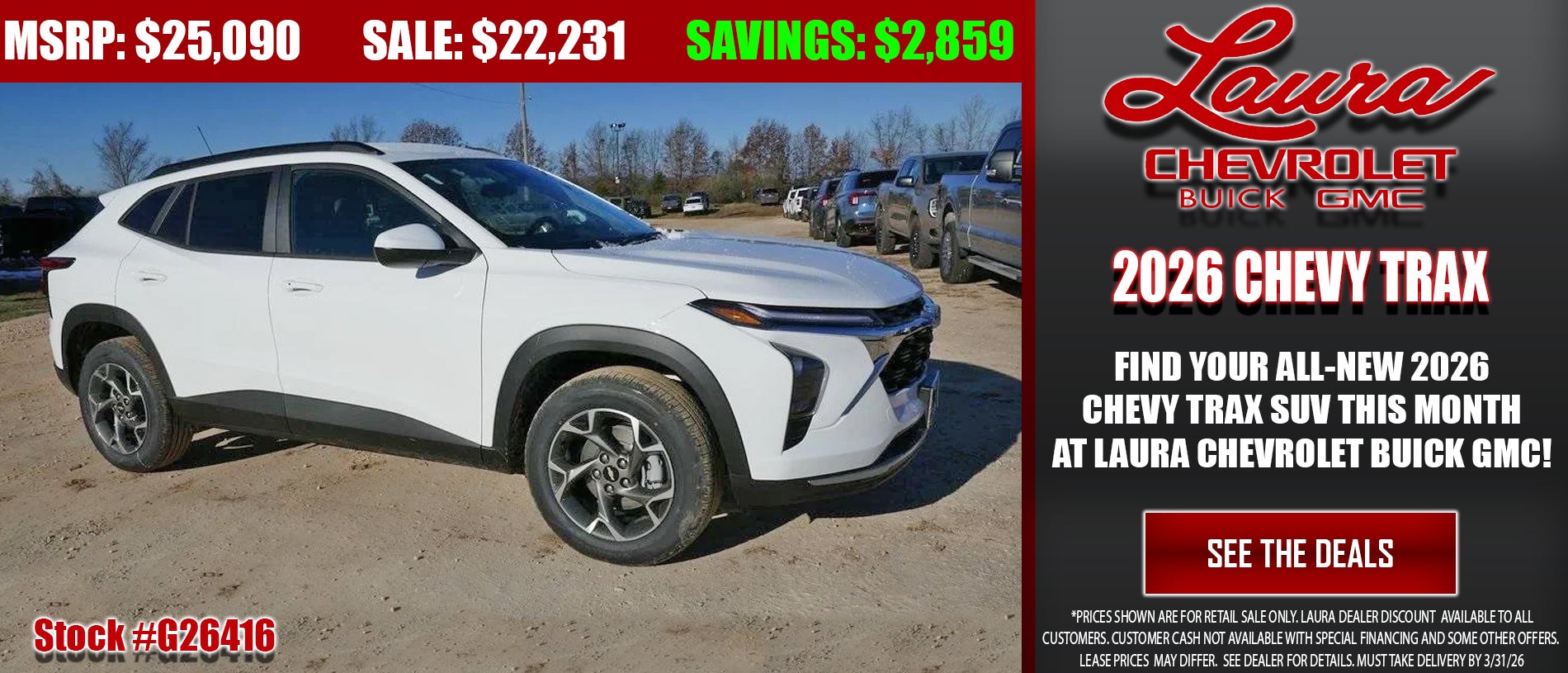 Search Chevrolet Trax Inventory at Laura