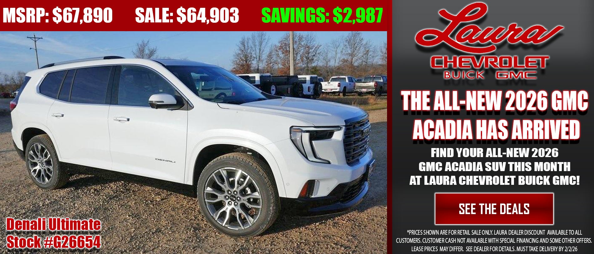 Search new GMC Acadia Inventory