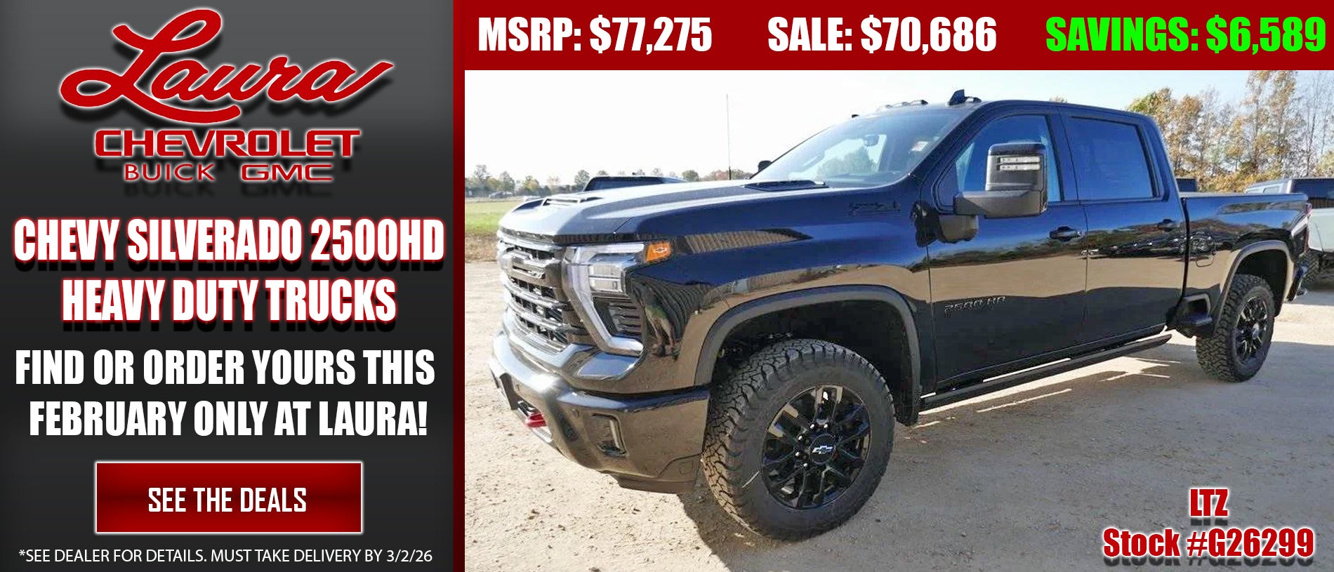 Search new Chevy Silverado 2500 HD Trucks at Laura