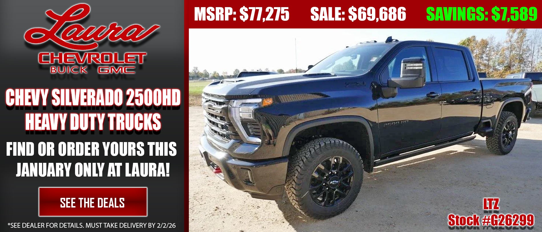 Search new Chevy Silverado 2500 HD Trucks at Laura