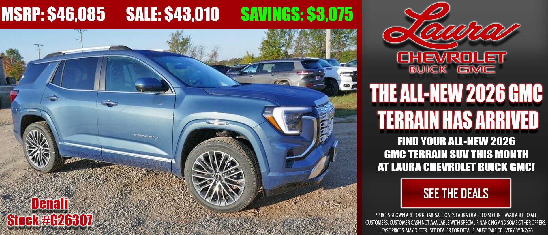 Search the all new GMC Terrain at Laura