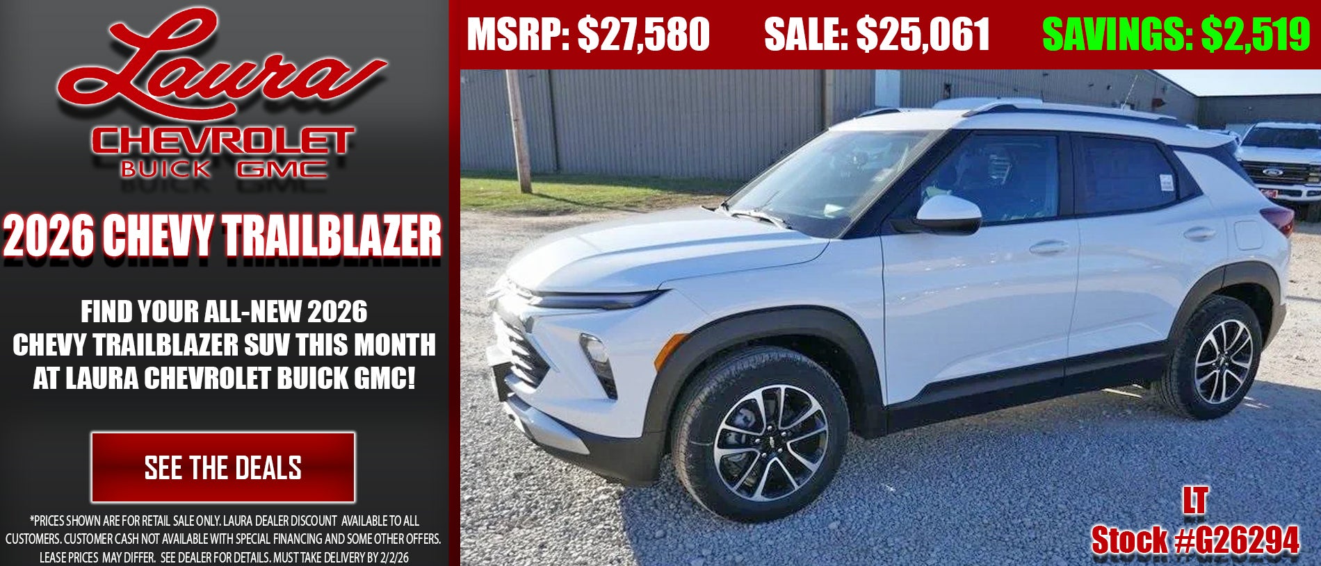 Search new Chevy Trailblazer SUVs