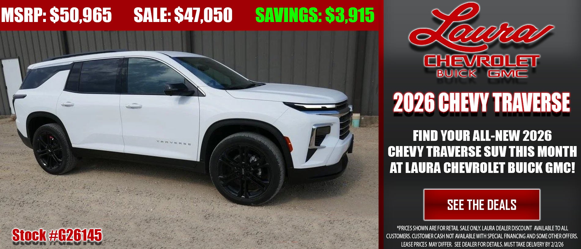 Search new Chevrolet Traverse SUV Inventory